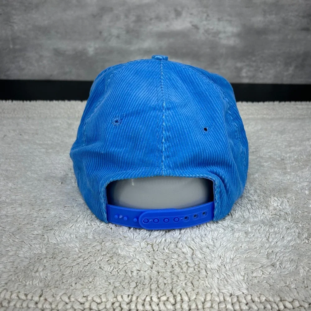 90s Vintage Houston Oilers Corduroy Snapback Hat OSFA Embroidered Starline NFL - Picture 4 of 7